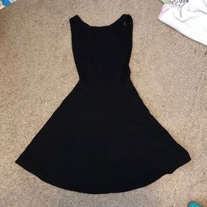 Ponte Sleeveless Skater Dress (Black)